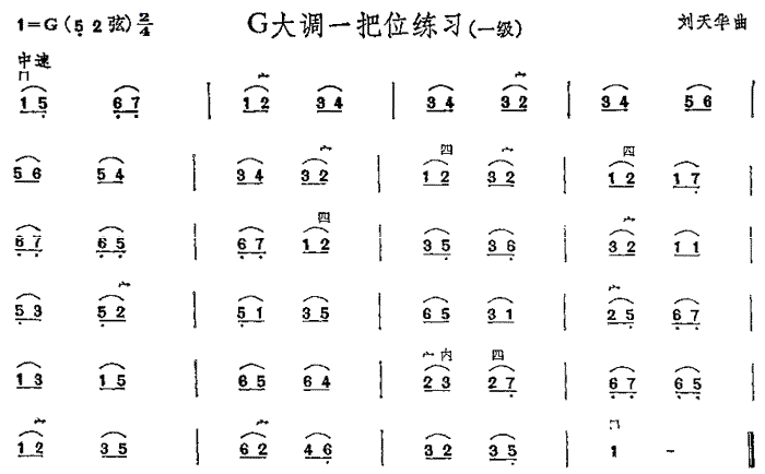 G大调一把位练习