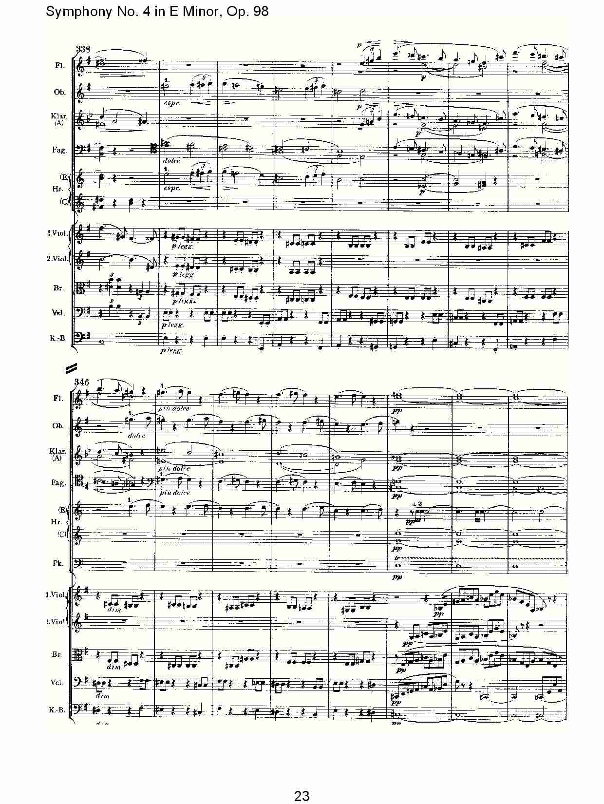 E小调第四交响曲, Op.98第一乐章（五）