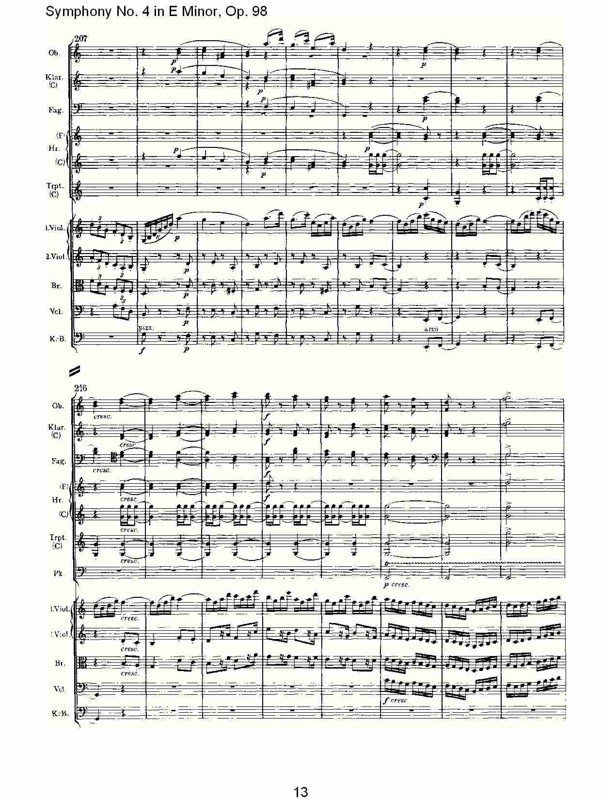 E小调第四交响曲, Op.98第三乐章（三）