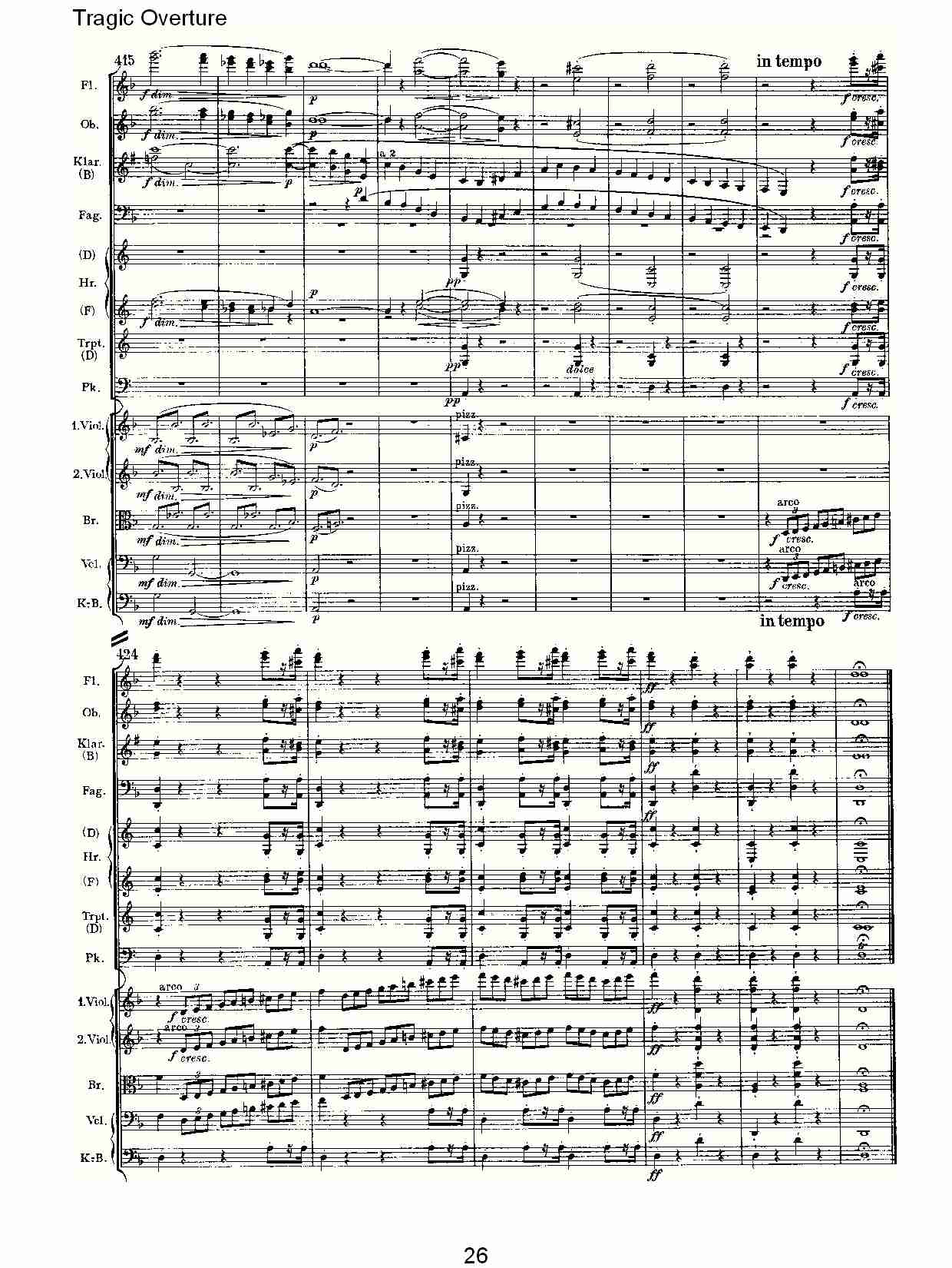 Tragic Overture   悲惨的前奏曲（六）