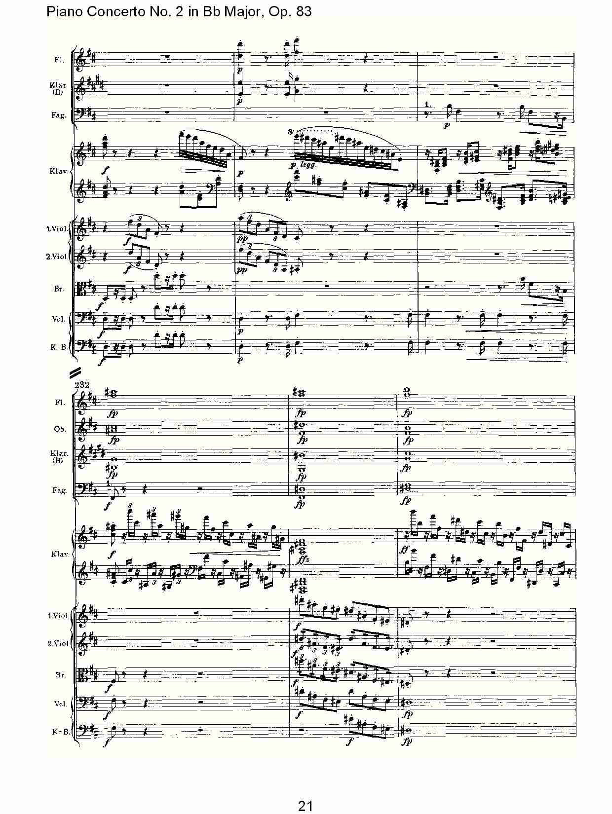 Bb大调钢琴第二协奏曲, Op.83第一乐章（五）