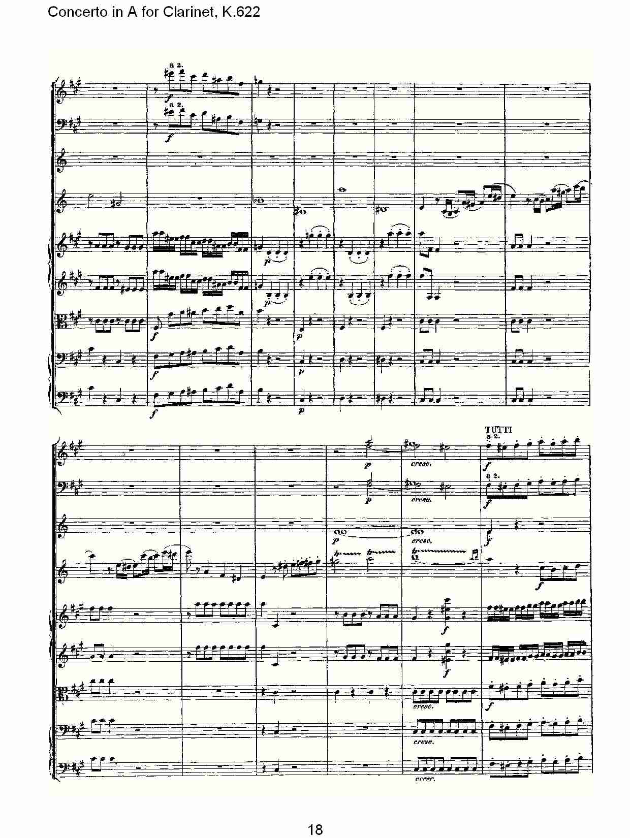 A调单簧管协奏曲, K.622（四）