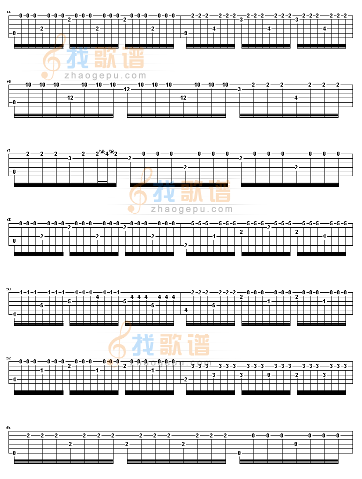 阿尔汉布拉宫的回忆吉他谱( GTP 六)