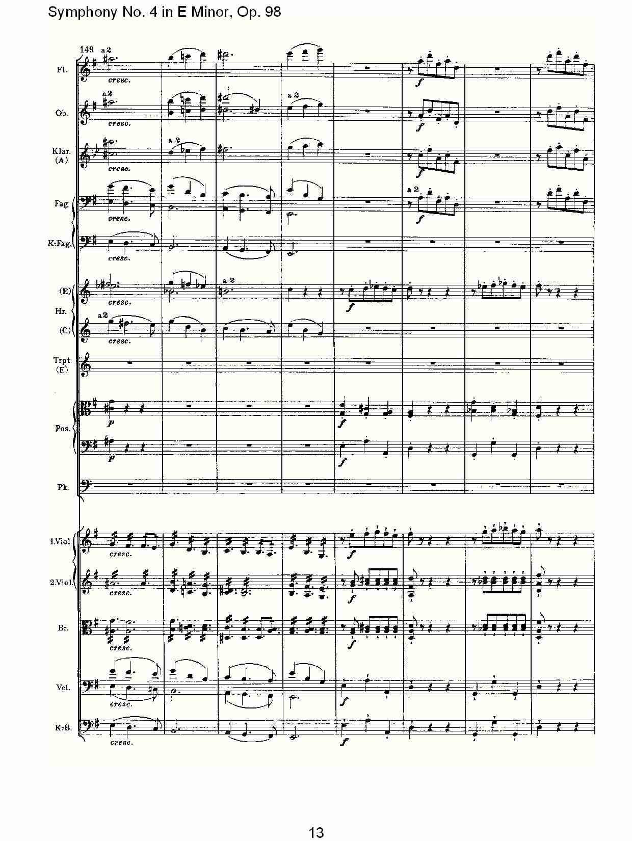 E小调第四交响曲, Op.98第四乐章（三）