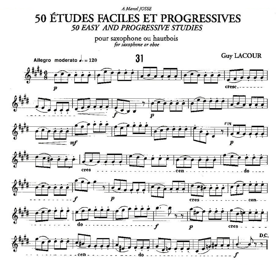 Guy Lacour 50 首萨克斯练习曲之31