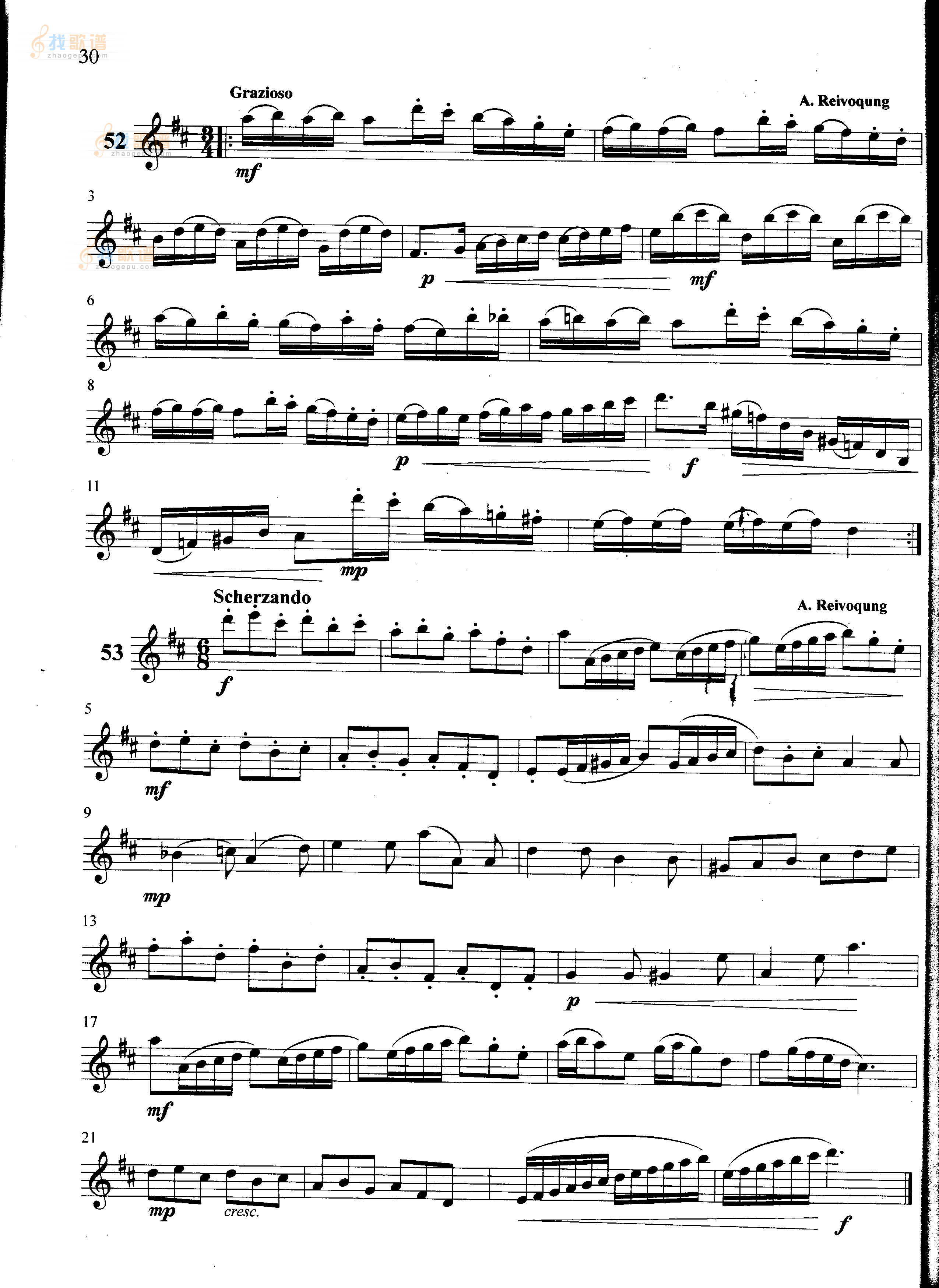 萨克斯管练习曲第100—030页