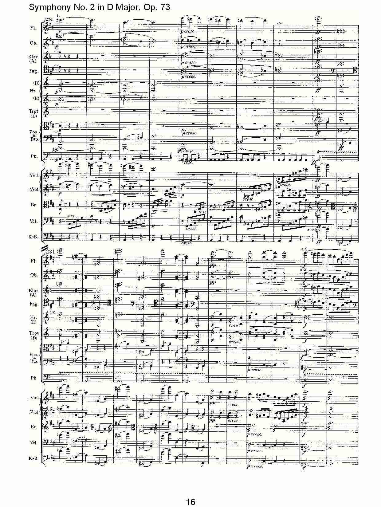 D大调第二交响曲, Op.73第一乐章（四）