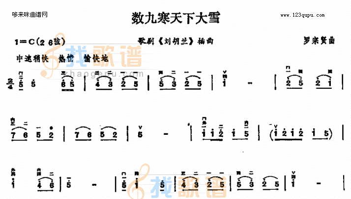 数九寒天下大雪