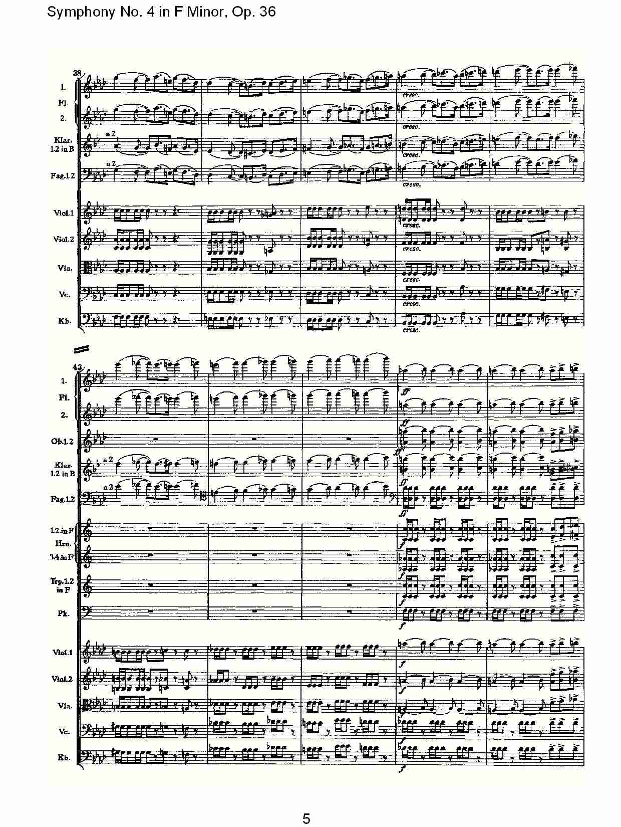 F小调第四交响曲,  Op. 36 第一乐章（一）
