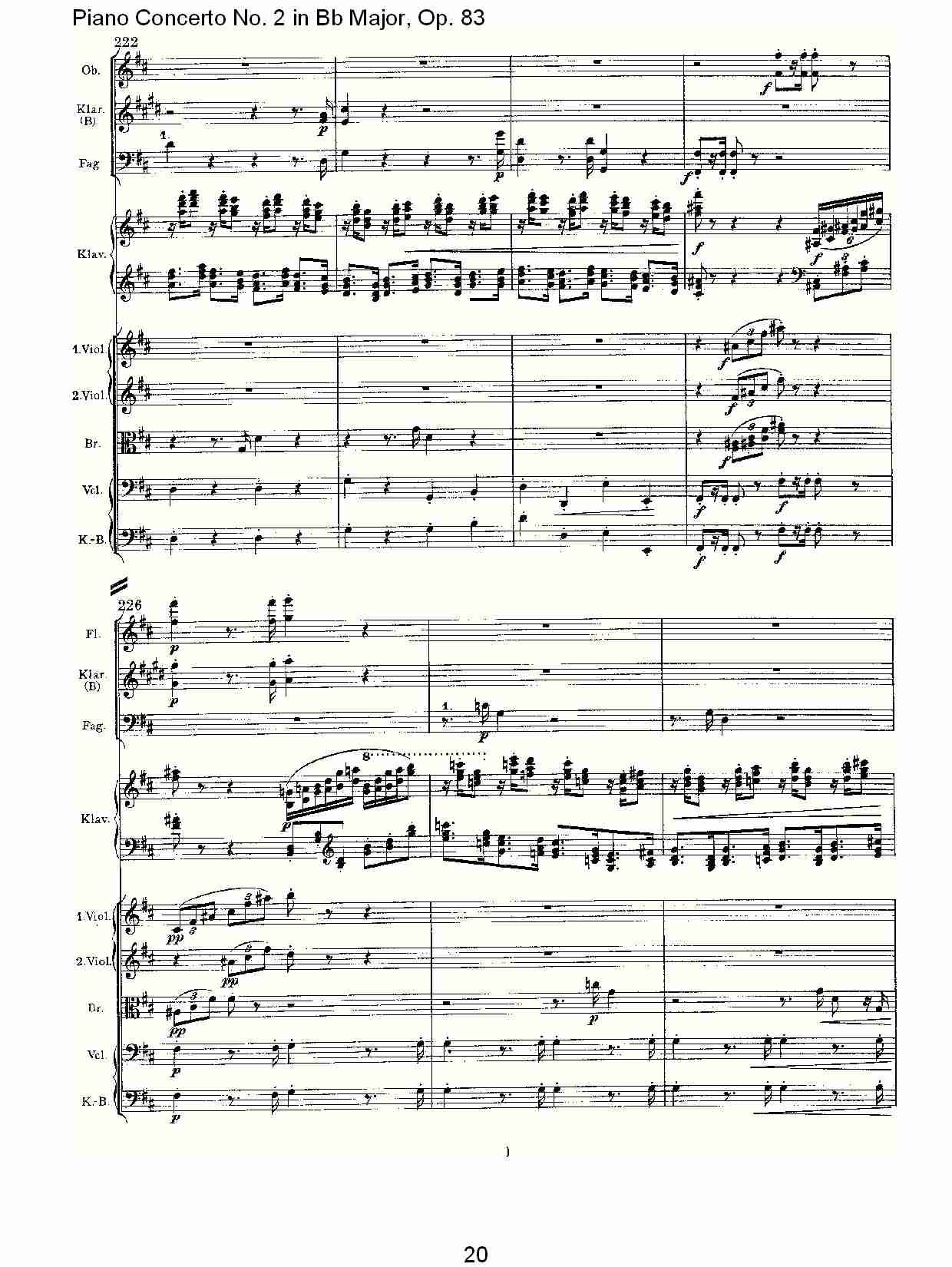 Bb大调钢琴第二协奏曲, Op.83第一乐章（四）