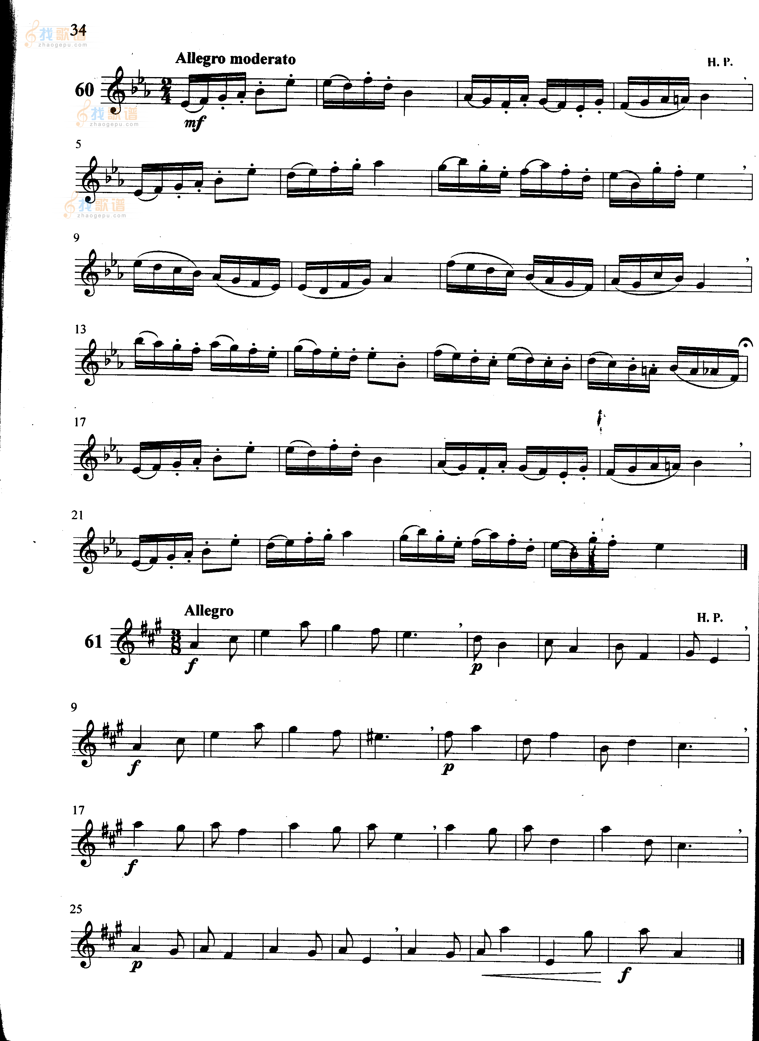 萨克斯管练习曲第100—034页