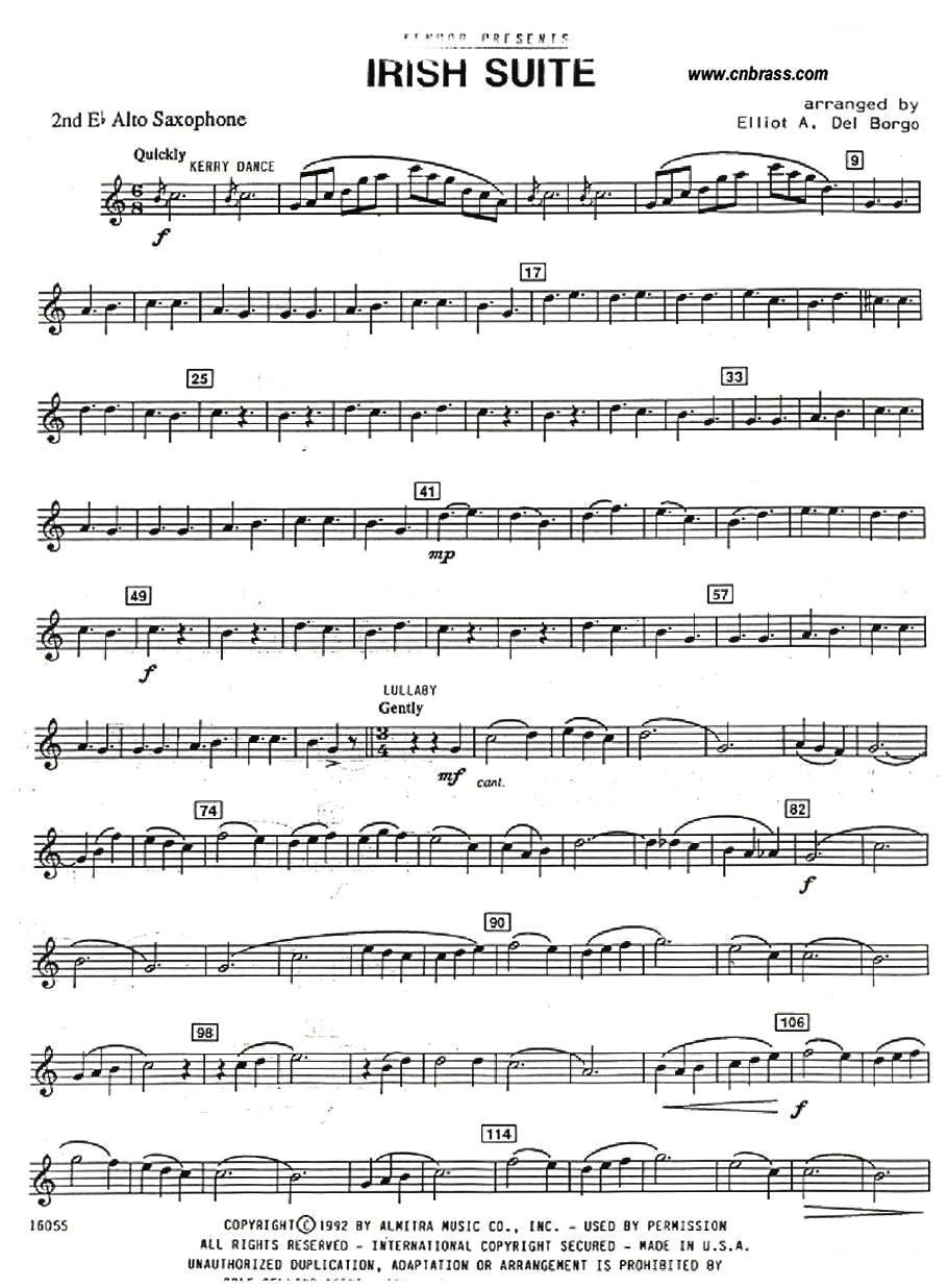 IRISH SUITE（爱尔兰组曲）（四重奏之第二中音萨克斯）