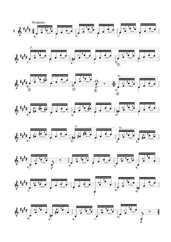 卡尔卡西练习曲8