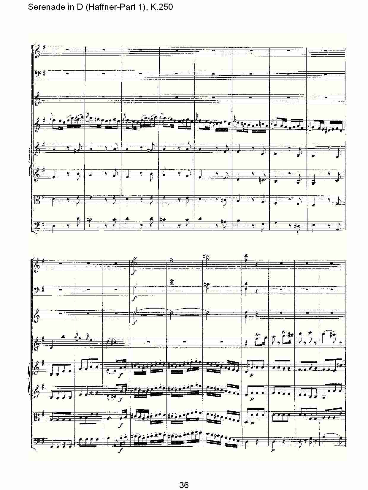 D调小夜曲(Haffner-第一部), K.250 （八）