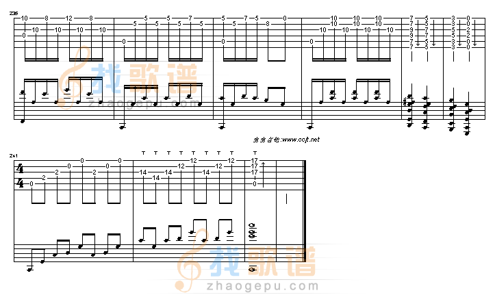 彝族舞曲-殷飙改编完整版吉他谱( GTP 六)