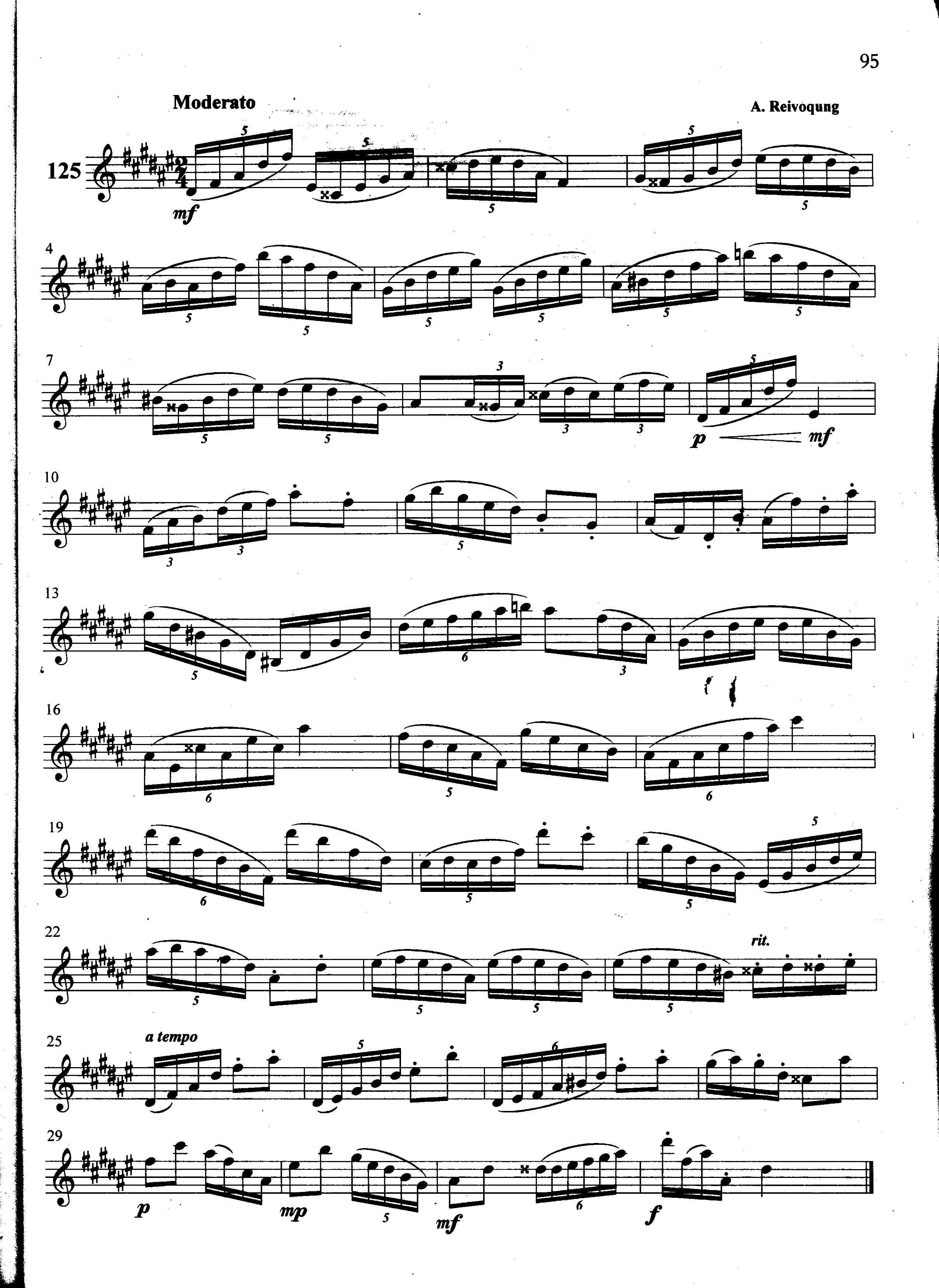 萨克斯管练习曲第100—095页