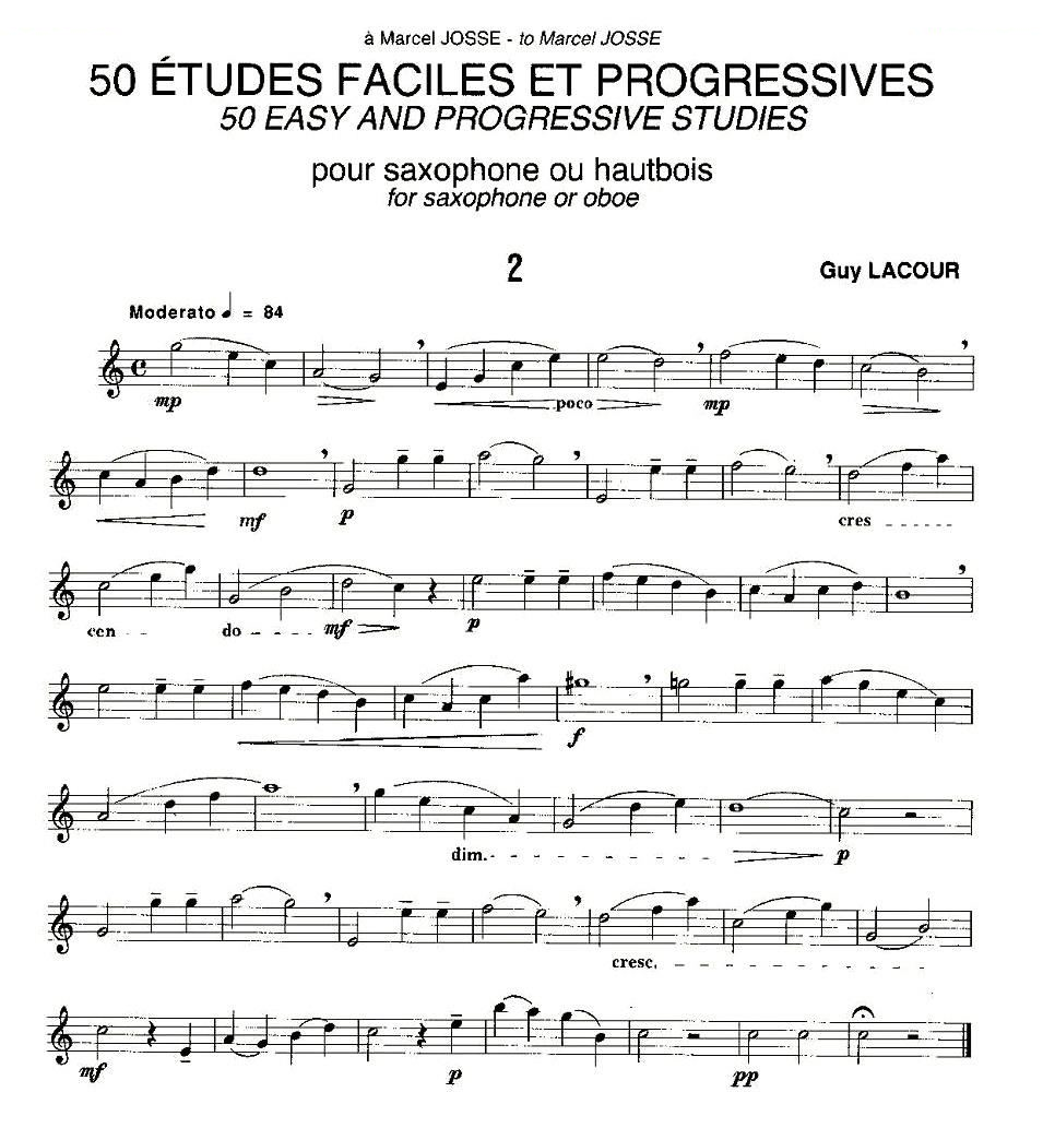 Guy Lacour 50 首萨克斯练习曲之二