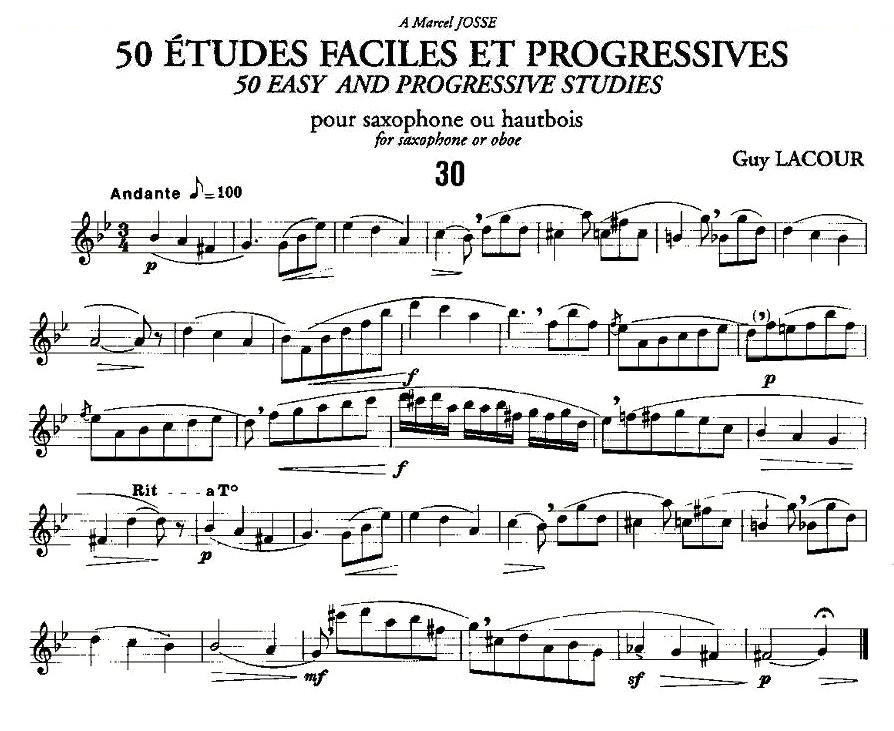 Guy Lacour 50 首萨克斯练习曲之30