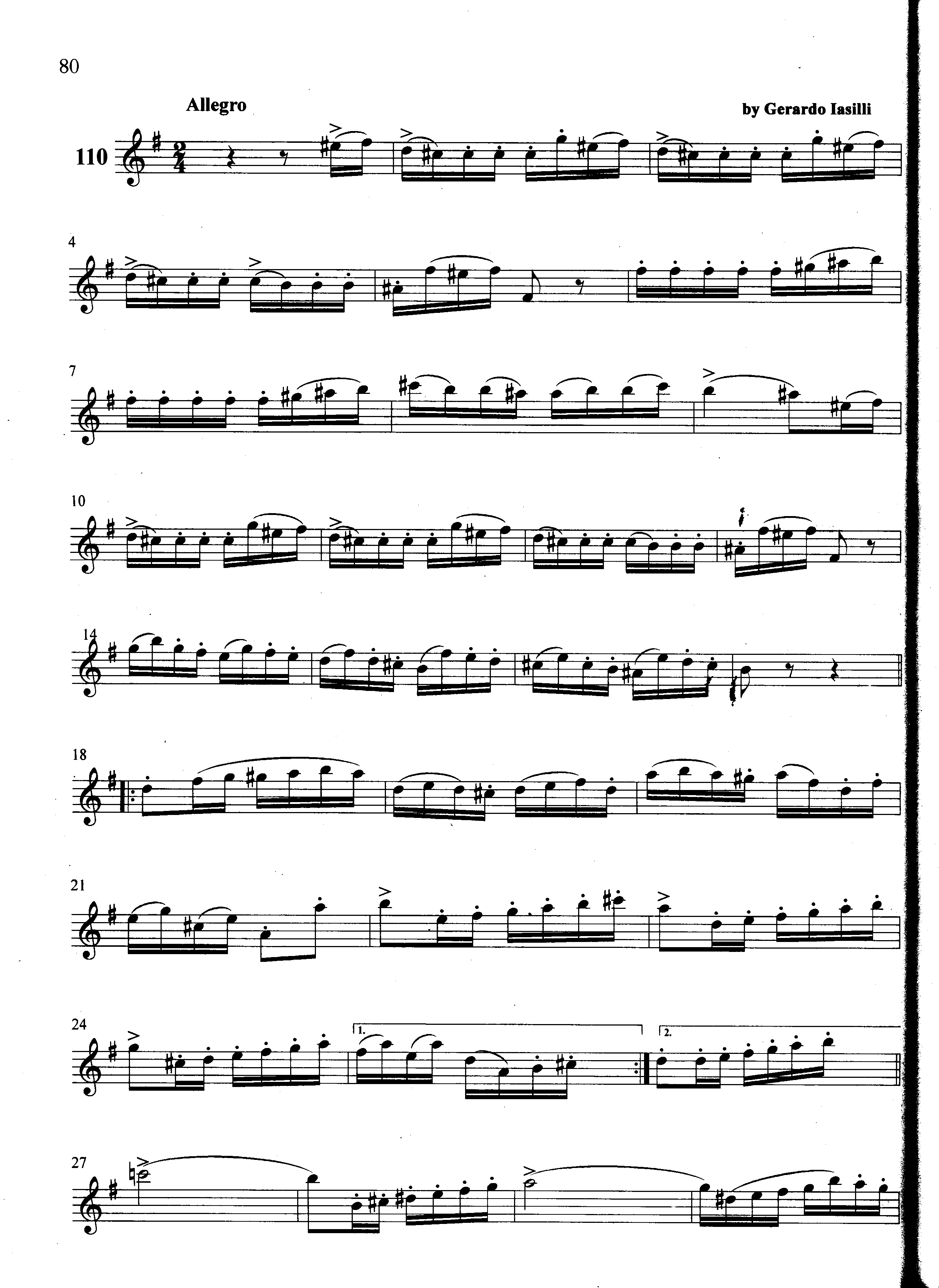 萨克斯管练习曲第100—080页