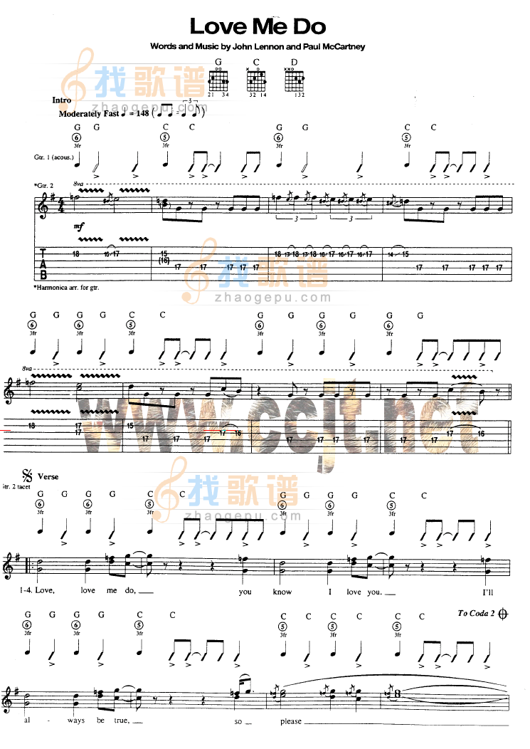love Me do吉他谱( 六)-