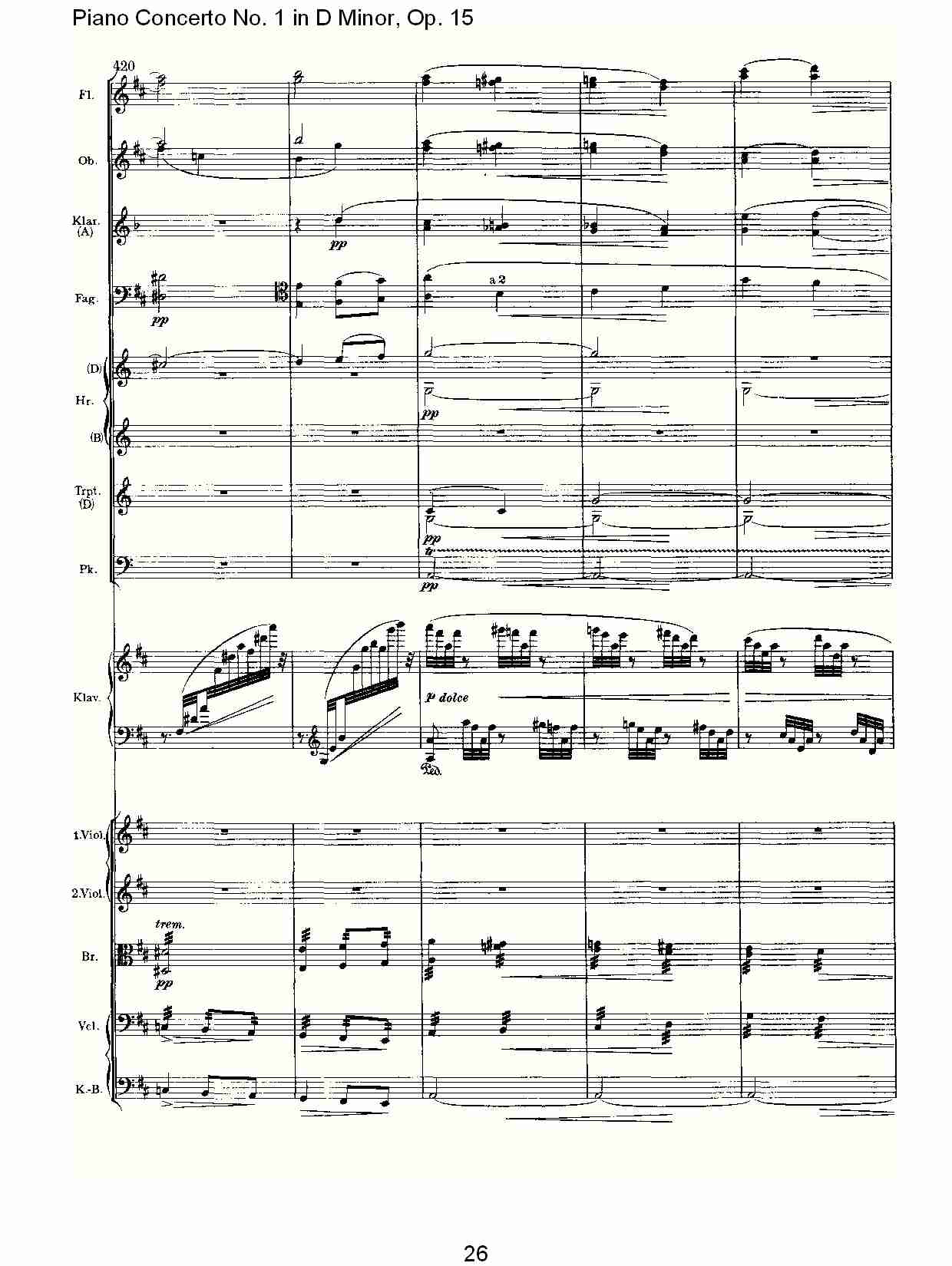 D小调钢琴第一协奏曲, Op.15第三乐章（六）