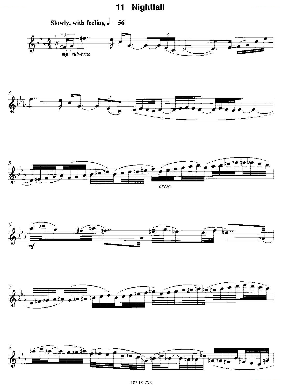 Nightfall（12首现代风格练习曲之11）