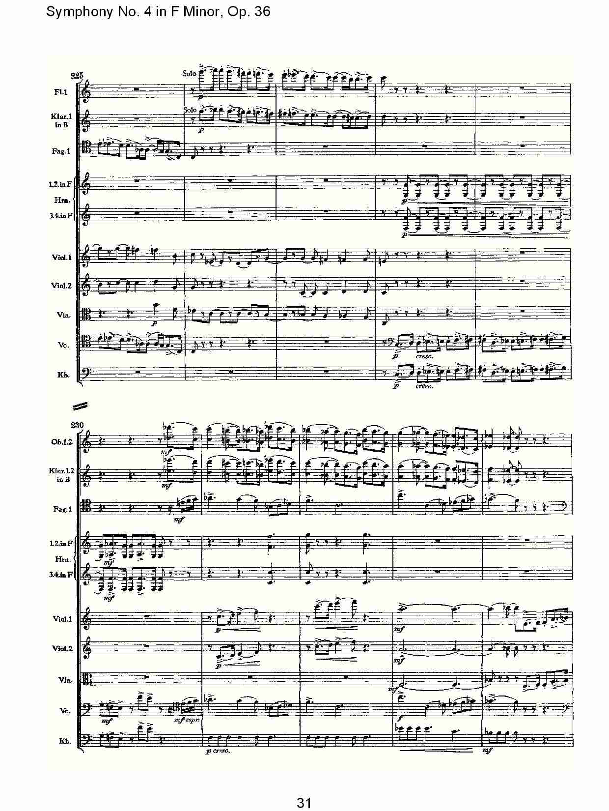 F小调第四交响曲,  Op. 36 第一乐章（七）