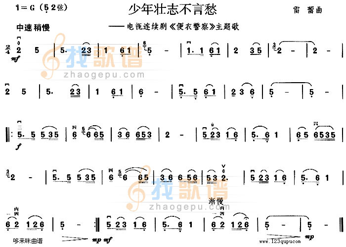 少年壮志不言愁(便衣警察主题歌)