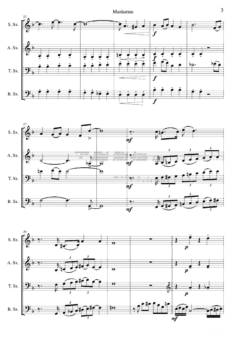 Manhattan score（四重奏）