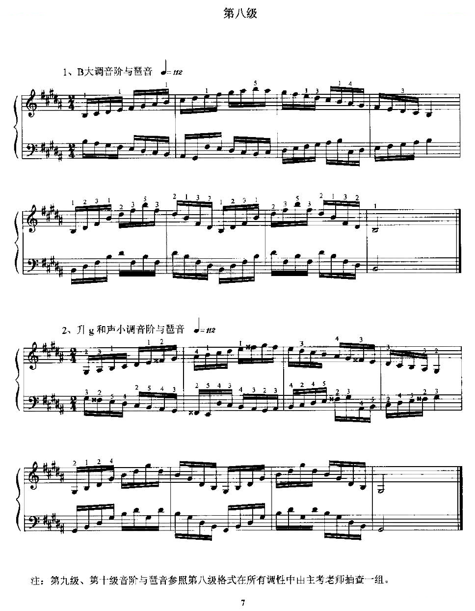 基本技术练习（2005年版考级第一级——第十级）