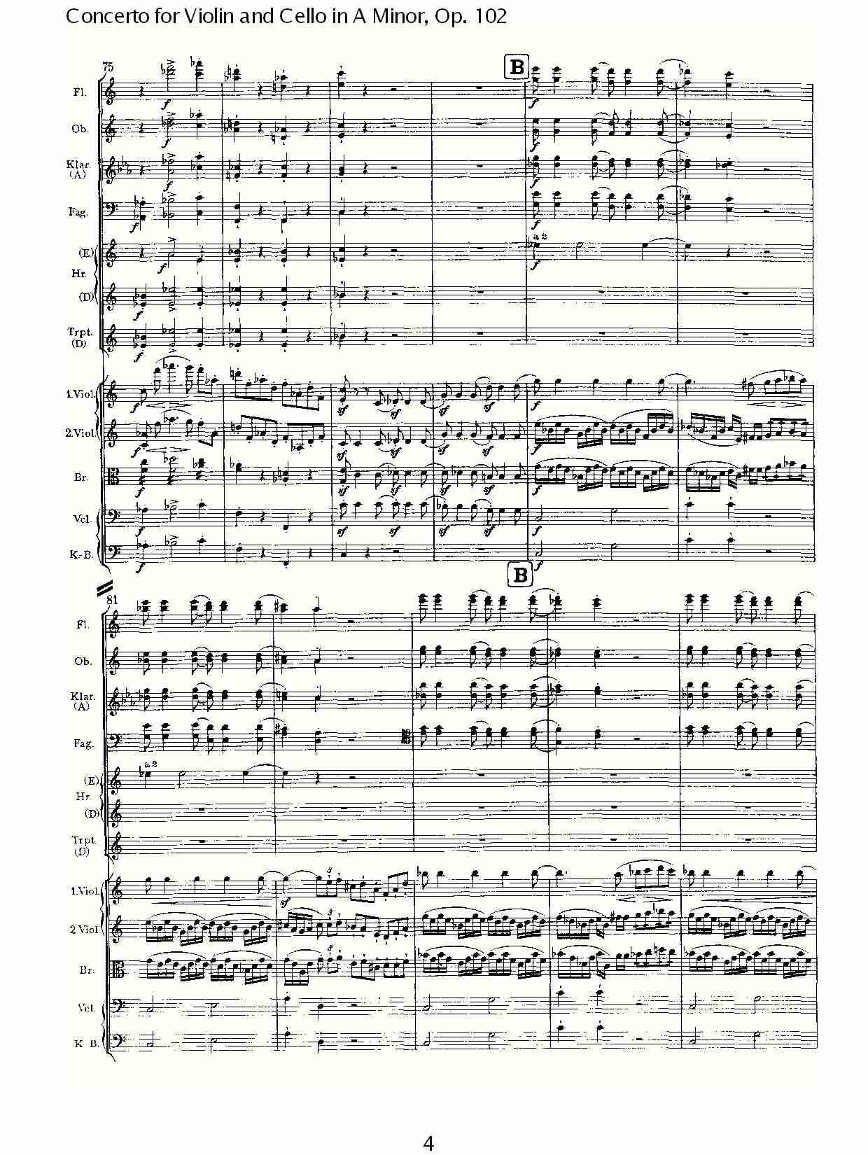 A小调小提琴与大提琴协奏曲, Op.102第一乐章（一）