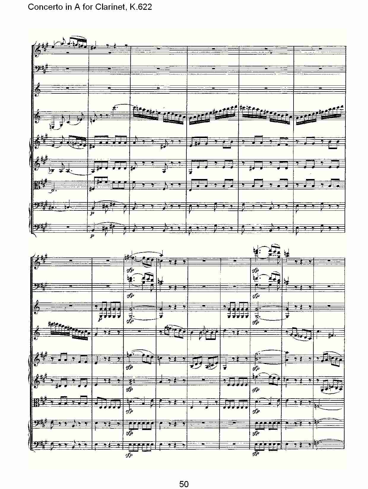 A调单簧管协奏曲, K.622（十）