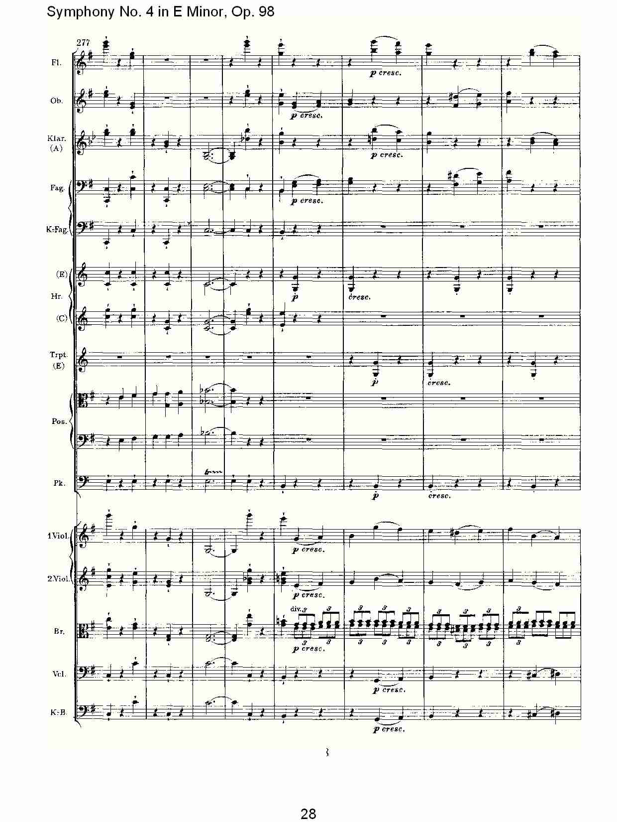 E小调第四交响曲, Op.98第四乐章（六）