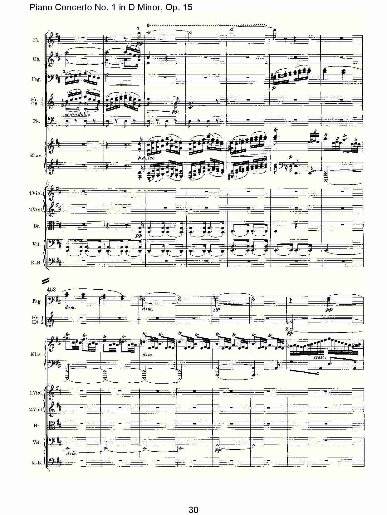 D小调钢琴第一协奏曲, Op.15第三乐章（六）