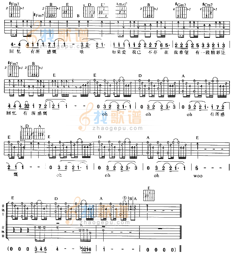 Piano吉他谱(和弦 六)-