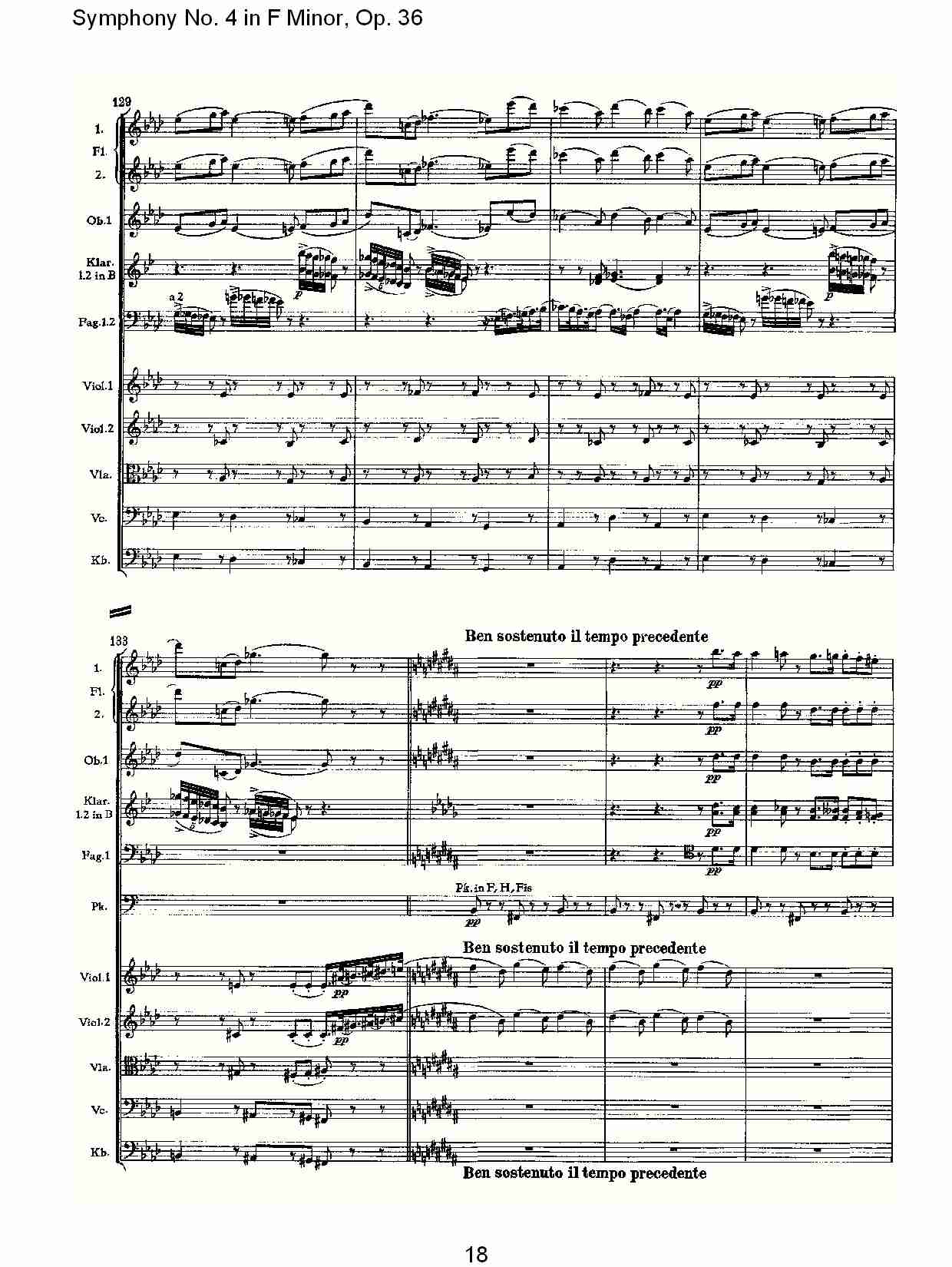 F小调第四交响曲,  Op. 36 第一乐章（四）