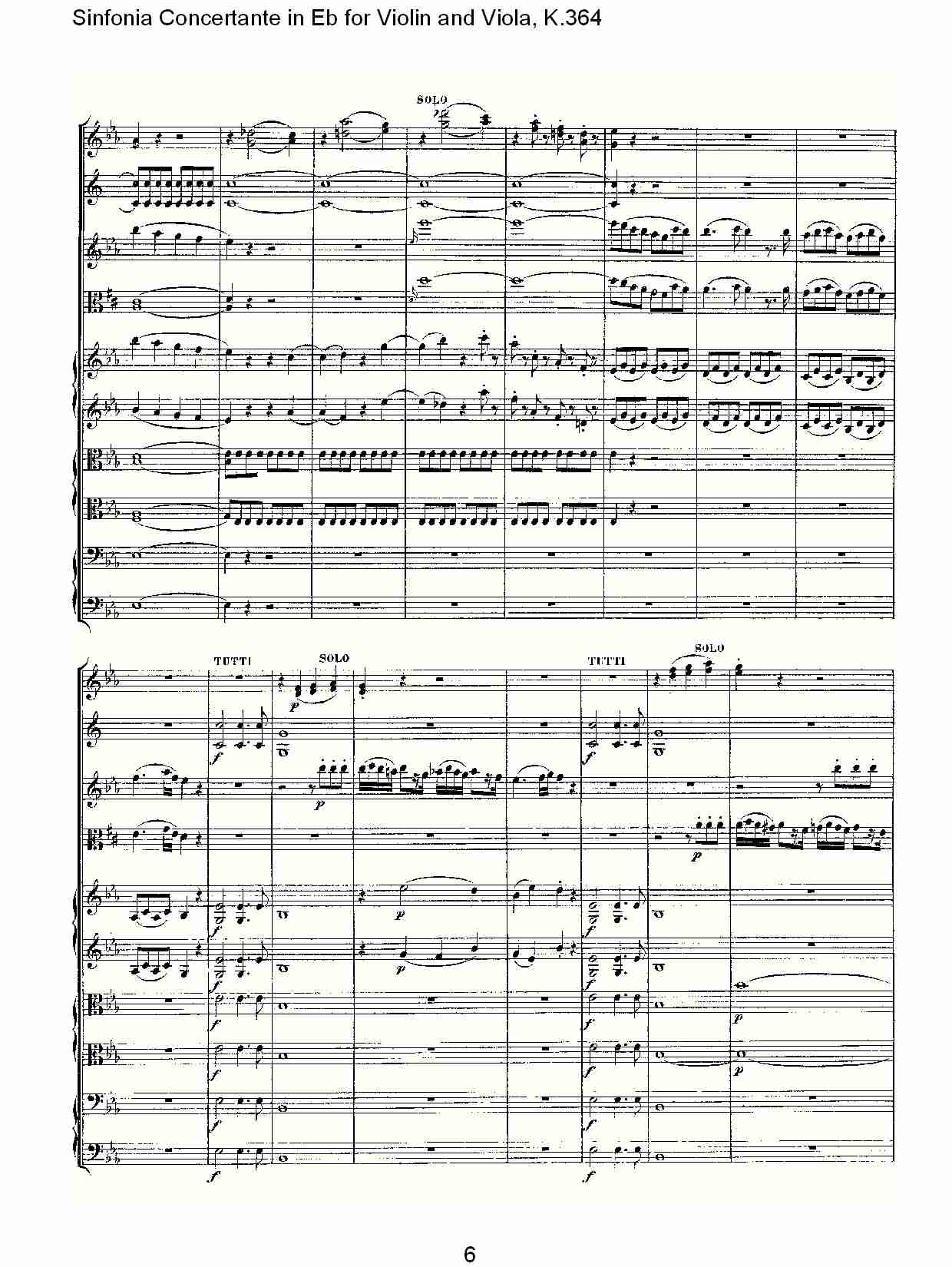 Eb调小提琴与中提琴炫技序曲, K.364（二）