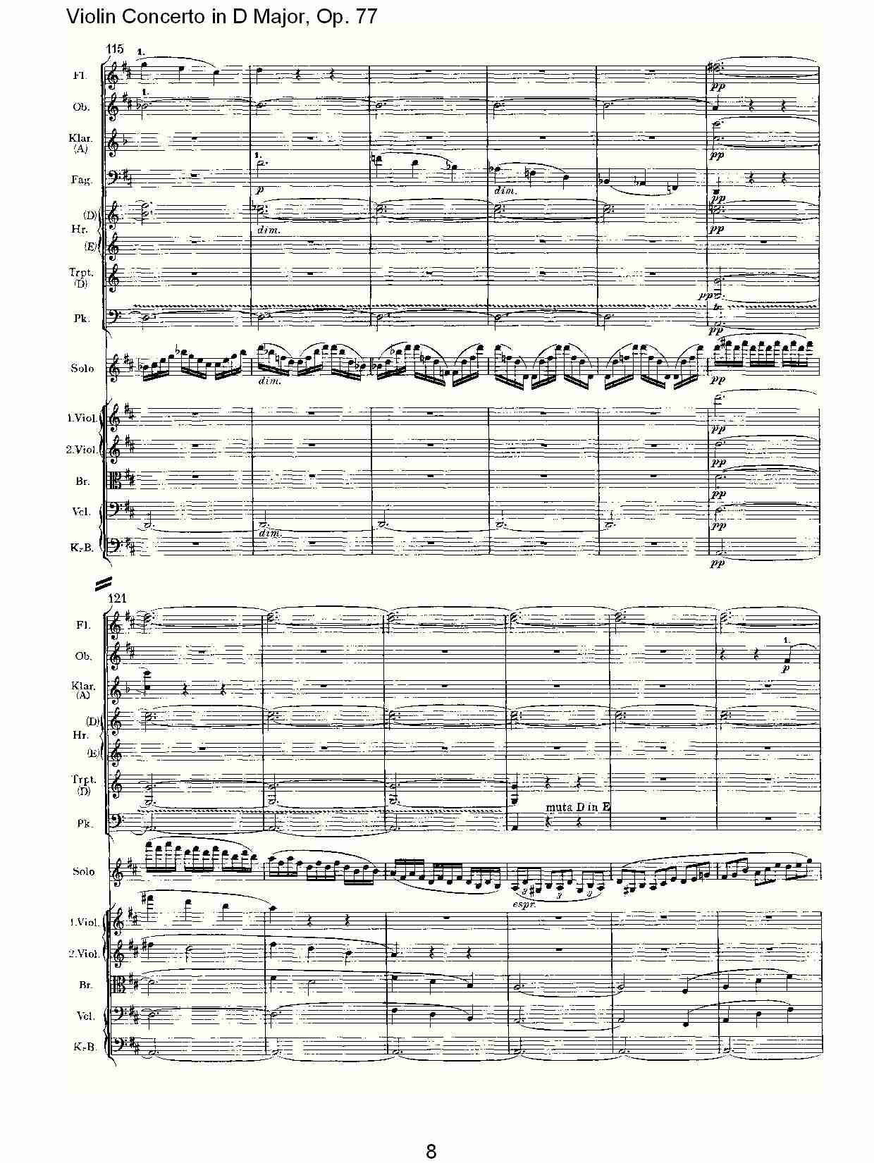 D大调小提琴协奏曲, Op.77第一乐章（二）