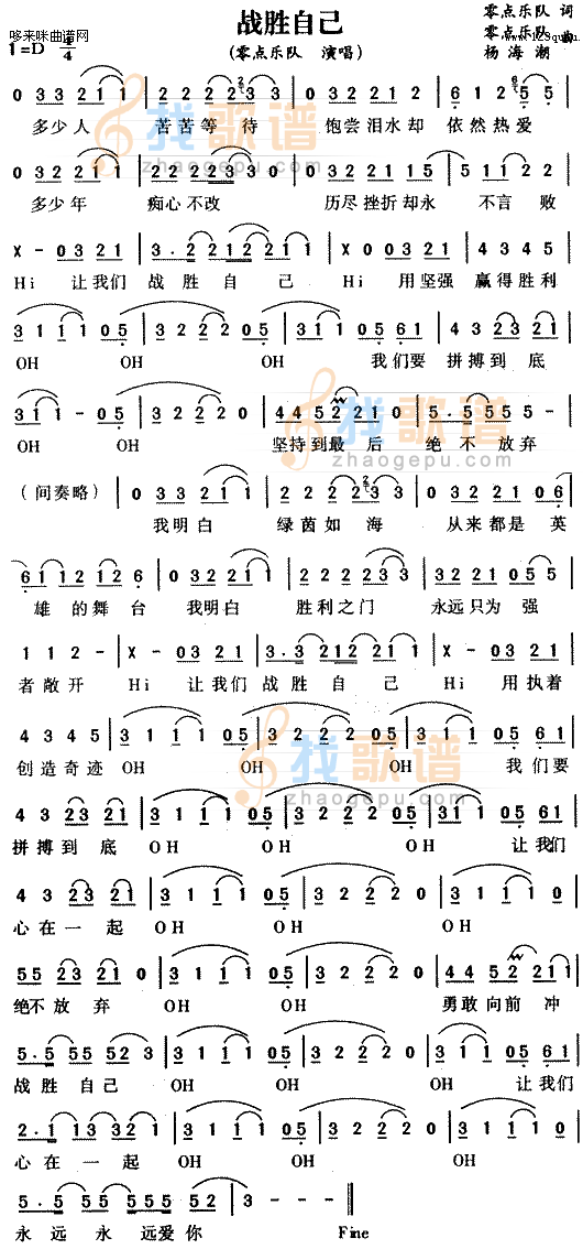 战胜自己（零点乐队）