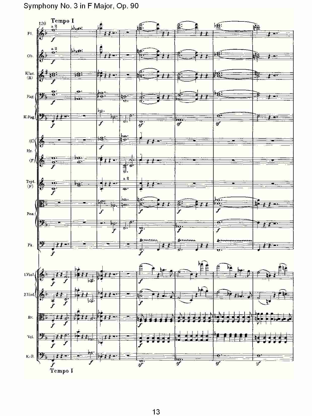 F大调第三交响曲, Op.90第一乐章（三）
