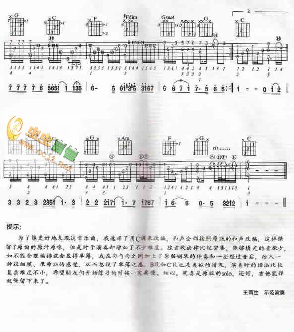 十年 王雨生版指弹