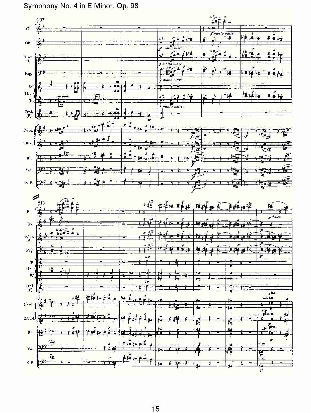 E小调第四交响曲, Op.98第一乐章（三）