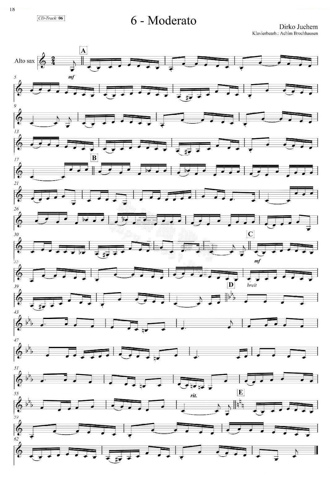 古典SAX12首（中音萨克斯分谱）