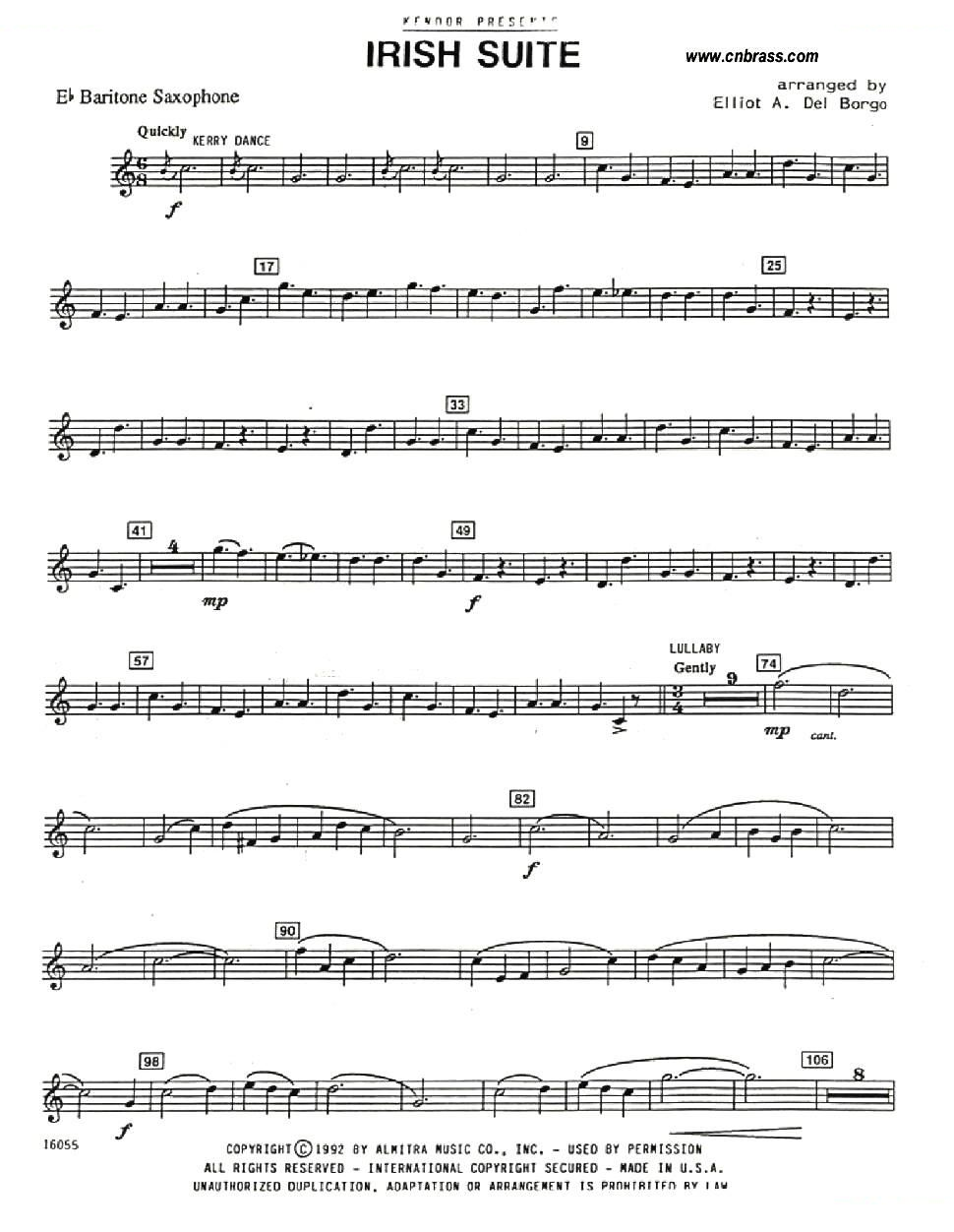 IRISH SUITE（爱尔兰组曲）（四重奏之上低音萨克斯）