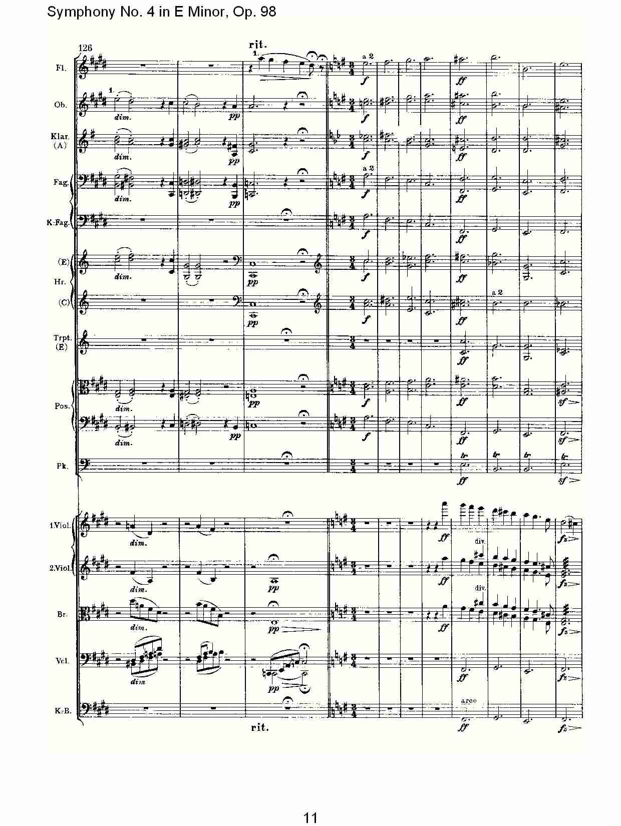 E小调第四交响曲, Op.98第四乐章（三）