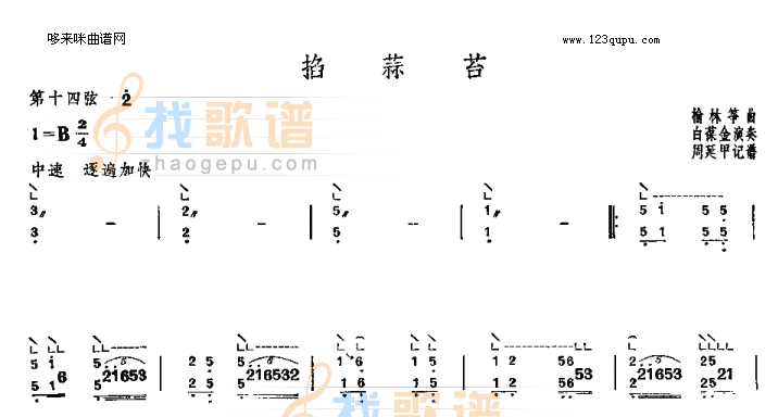 掐蒜苔-榆林筝曲