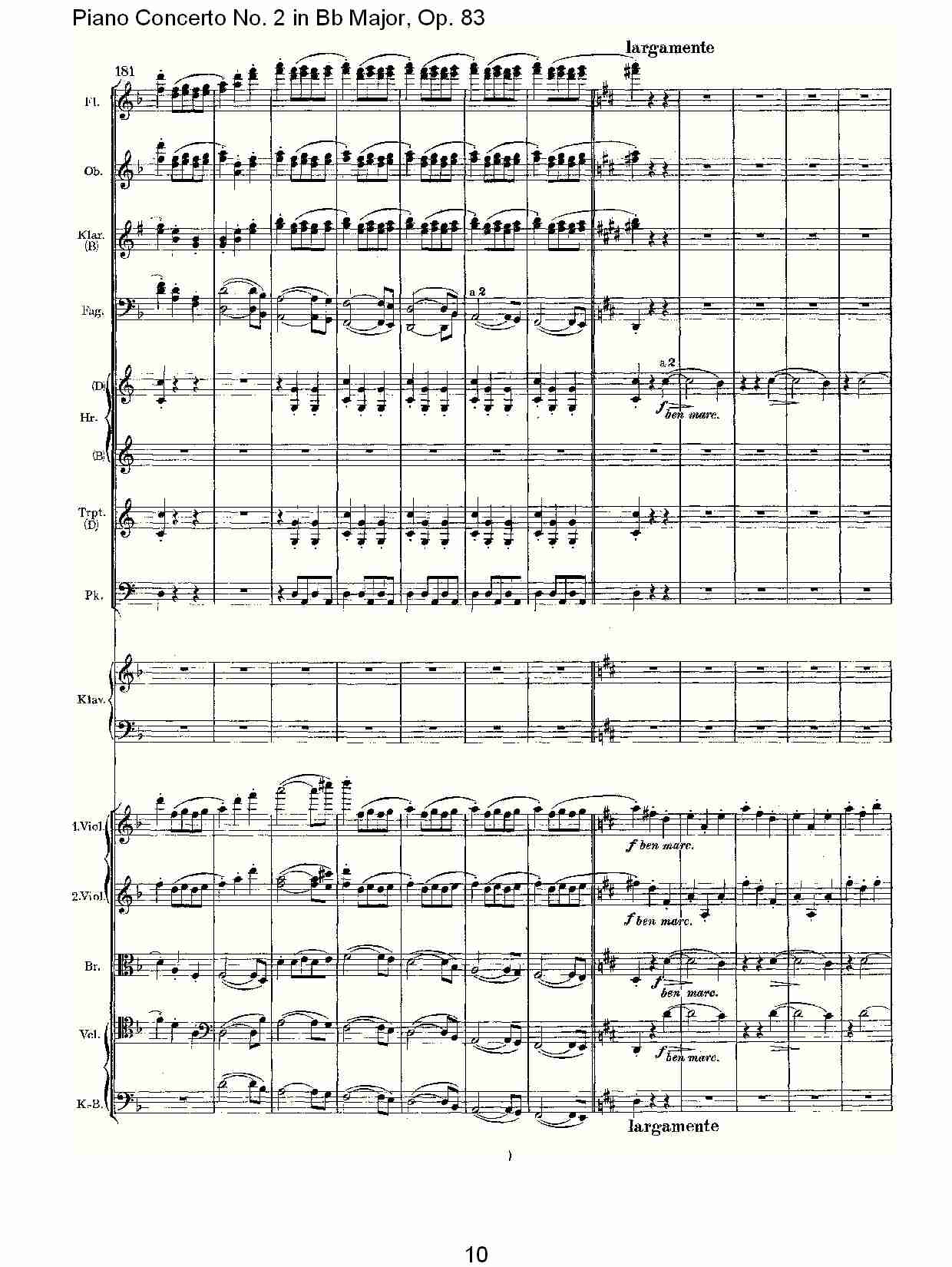 Bb大调钢琴第二协奏曲, Op.83第二乐章（二）