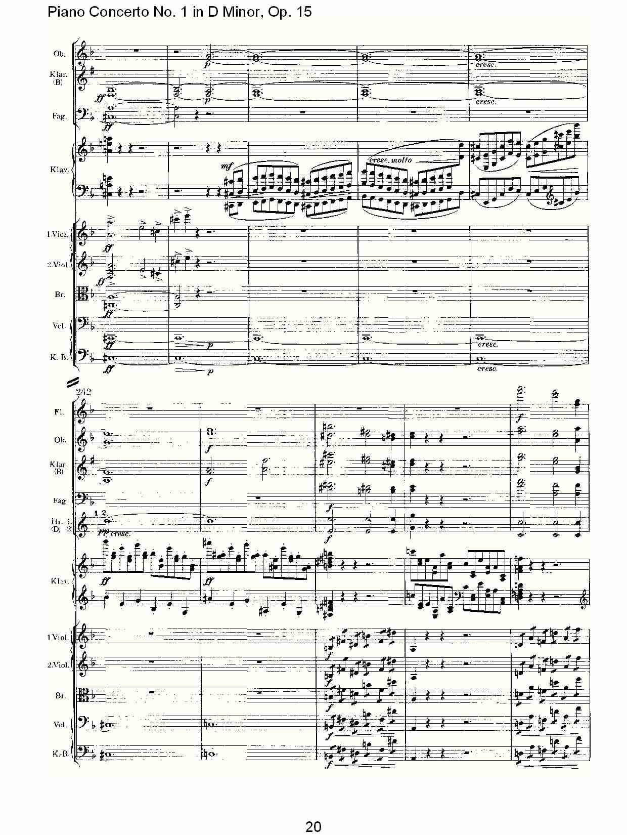 D小调钢琴第一协奏曲, Op.15第一乐章（四）