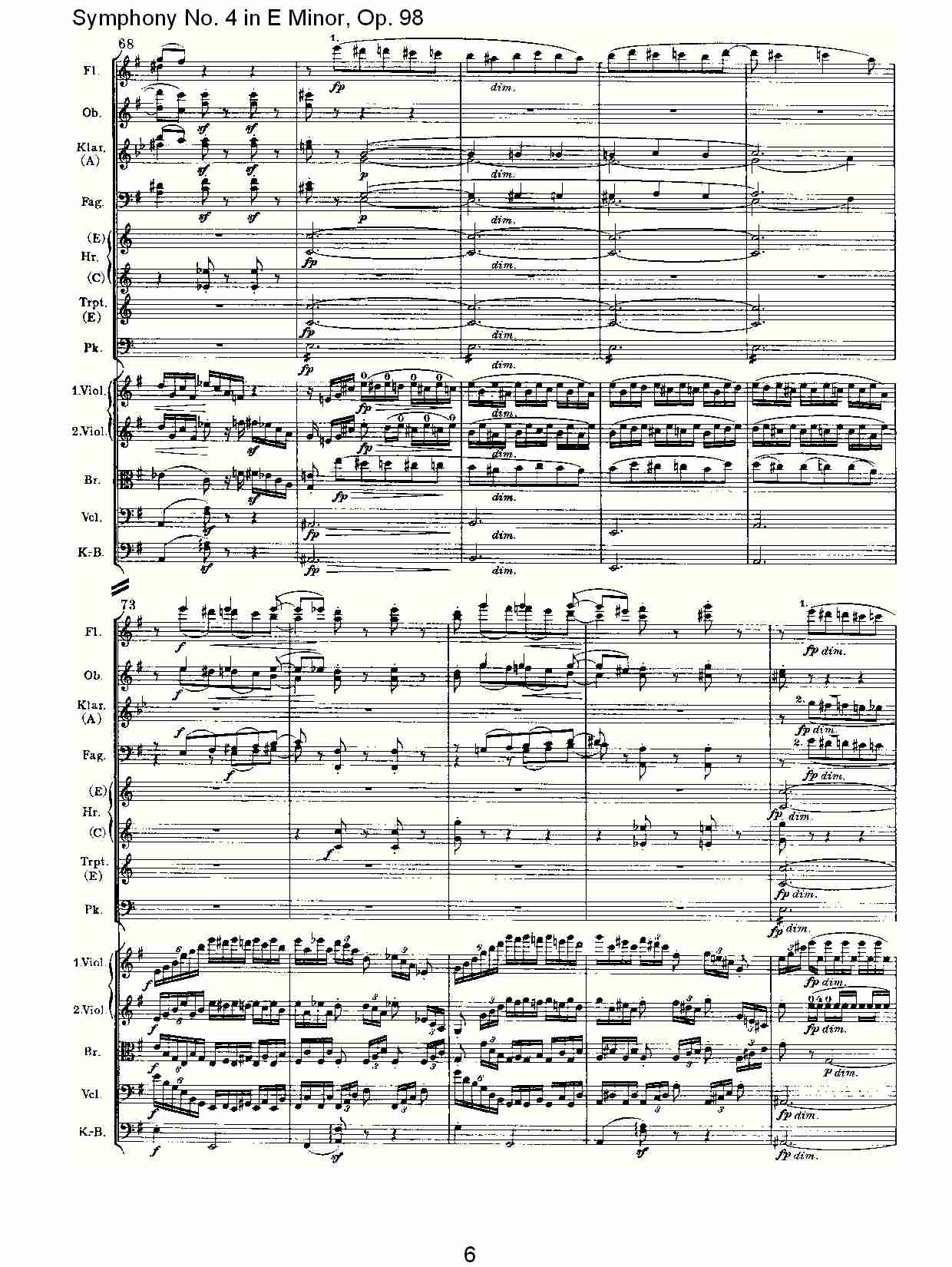 E小调第四交响曲, Op.98第四乐章（二）
