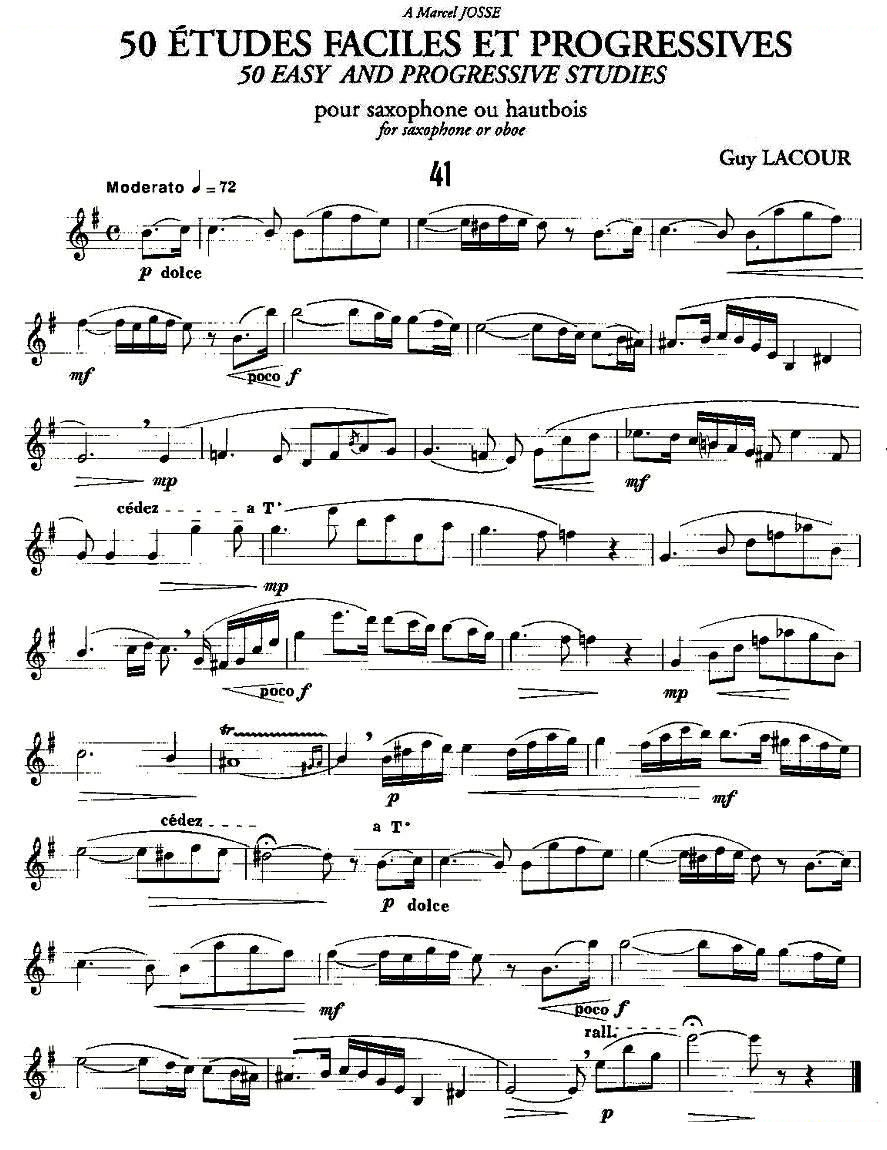 Guy Lacour 50 首萨克斯练习曲之41